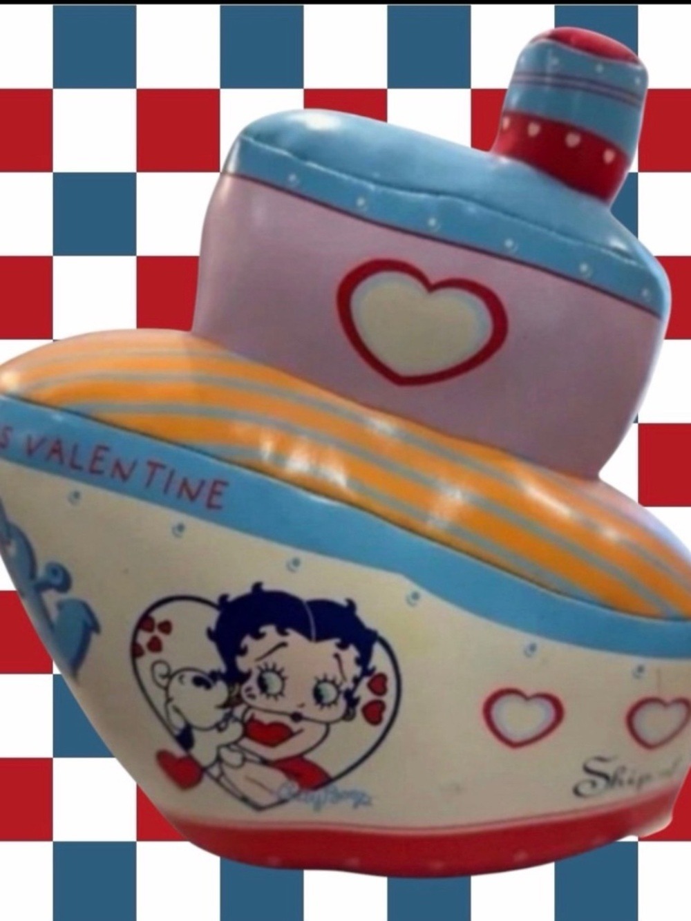 Betty Boop Valentine Love Boat Plush 1998